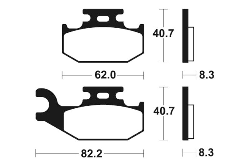 Tecnium MX/ATV Sinterned Metal Breke Pachots - MO336 1022887