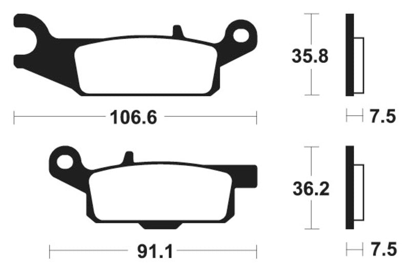 Tecnium MX/ATV Sinterned Metal Breai Pachots - MO349 1022890