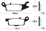 Tecnium MX/ATV Sinterned Metal Breai Pachots - MO350 1022891