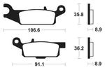 Tecnium MX/ATV Sinterned Metal Breai Pachots - MO351 1022892