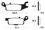 Tecnium MX/ATV Sinterned Metal Breke Pachots - MO352 1022893