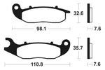 Tecnium MX/ATV Sinterned Metal Breai Pachots - MO359 1022894