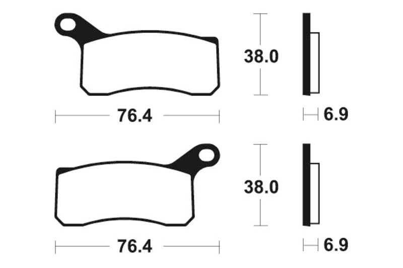 Tecnium MX/ATV Sinterned Metal Breai Pachots - MO366 1022896