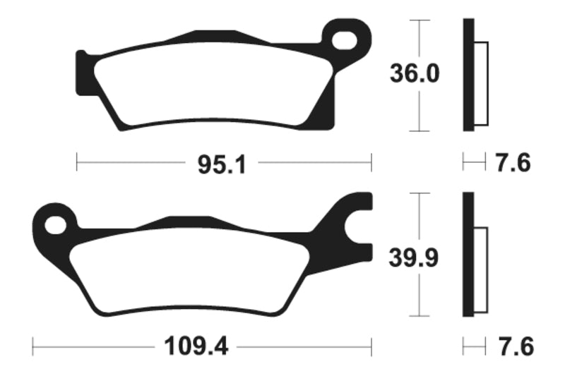 Tecnium MX/ATV Sintered Metal Brake Pads - MO411 1022909