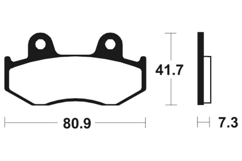 Tecnium MX/ATV Sinterned Metal Breai Pachots - MO58 1022914