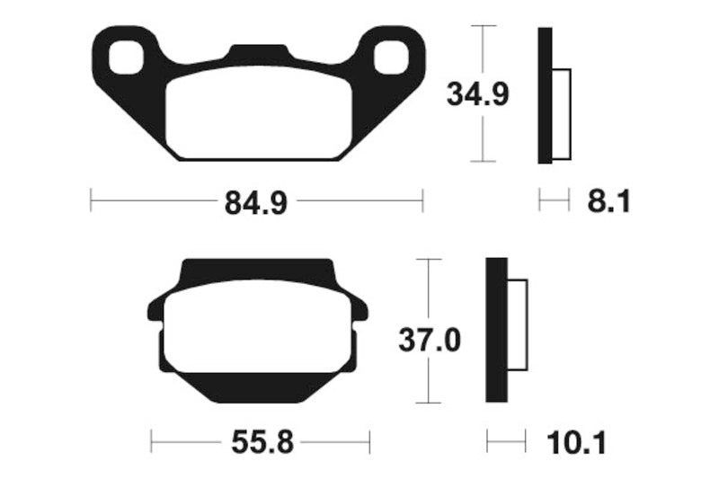 Tecnium MX/ATV Sinterned Metal Breai Pachots - MO91 1022924