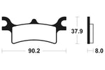 Tecnium Racing MX/ATV PATILAS DE FREIO METAL SINTERD - MOR287 1022974