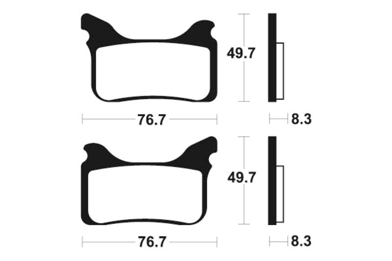 Tecnium Racing MX/ATV Sinterned Metal Breai Pachots - MOR342 1022991