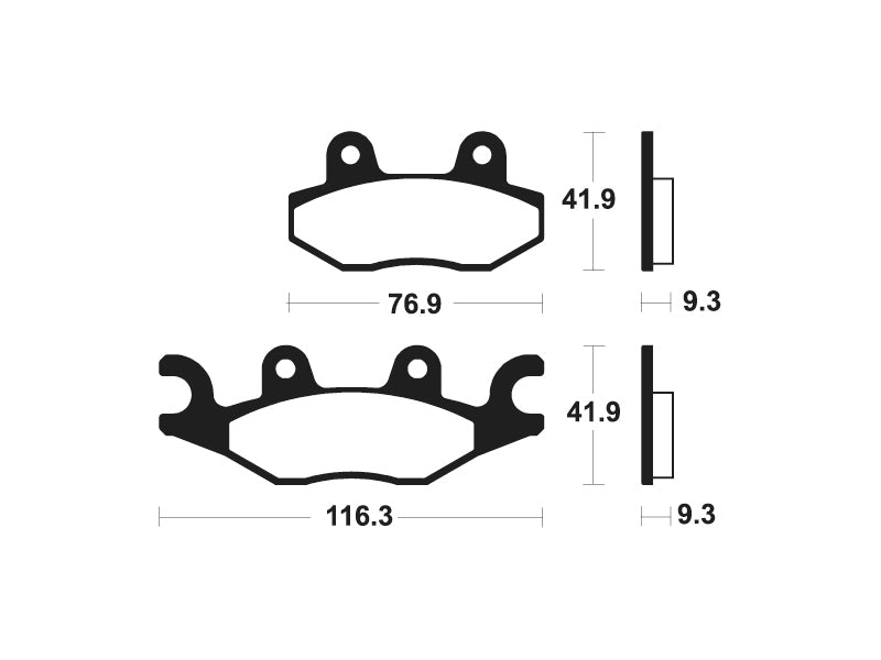 Tecnium Racing MX/ATV Sinterned Metal Breai Pachots - MOR378 1023001