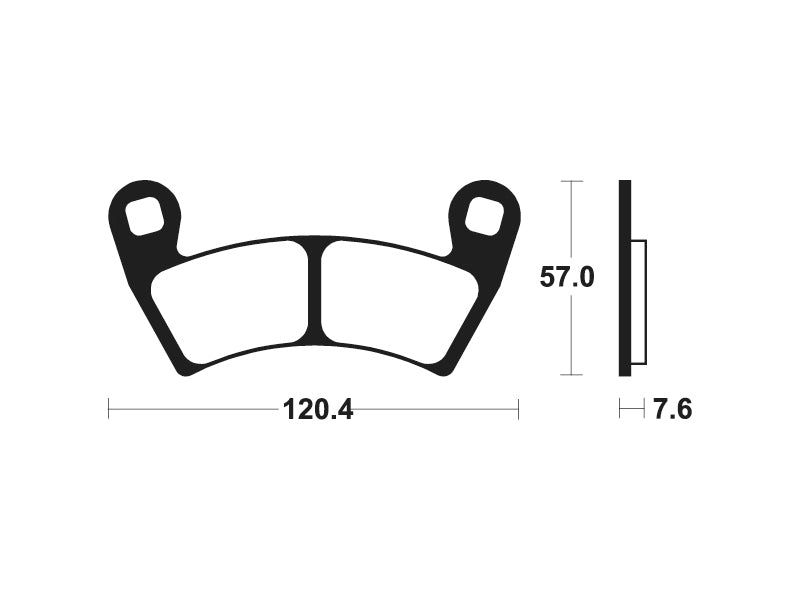 Tecnium Racing MX/ATV PATILAS DE FREIO METAL SINTERD - MOR397 1023005