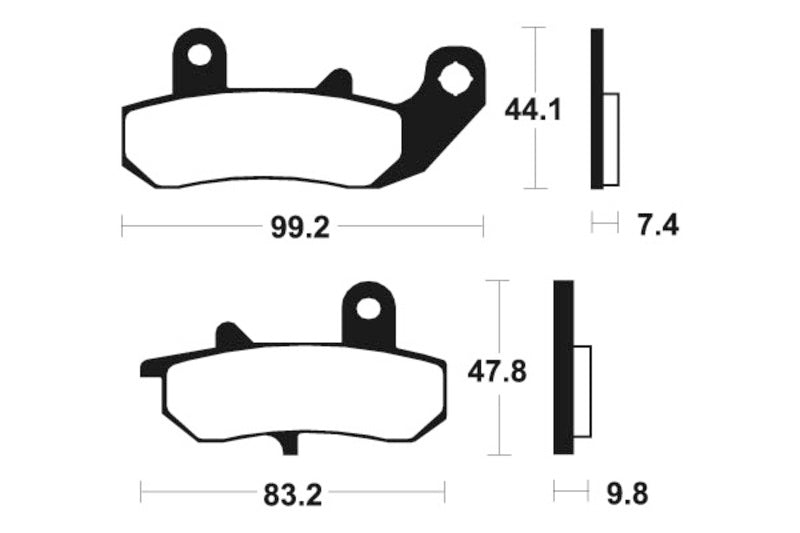 Tecnium Street Performance Sinterned Metal Brake Pachots - MR135 1023040