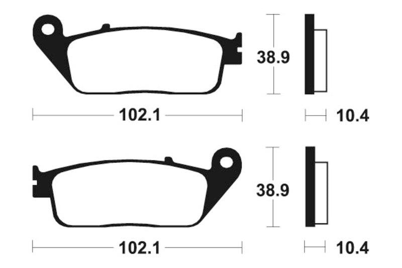 Tecnium Street Performance Sintered Metal Brake Pads - MR154 1023043