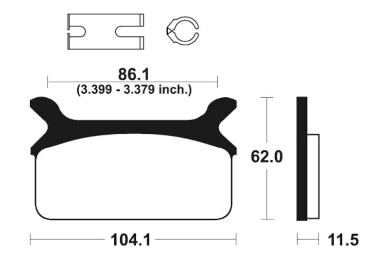 Tecnium Street Performance Sinterned Metal Brake Pachots - MR168 1023045