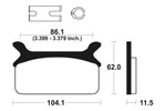 Tecnium Street Performance Sinterned Metal Brake Pachots - MR168 1023045