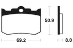 Tecnium Street Performance Sinterned Metal Brake Pachots - MR178 1023050