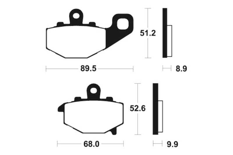 Tecnium Street Performance Sinterned Metal Brake Pachots - MR187 1023052