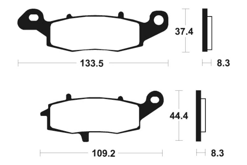 Tecnium Street Performance Sinterned Metal Brake Pachots - MR204 1023055