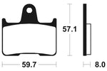 Tecnium Street Performance Sinterned Metal Brake Pachots - MR215 1023057