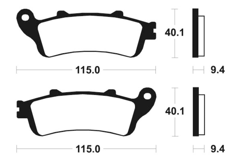 Tecnium Street Performance Sinterned Metal Brake Pachots - MR222 1023058