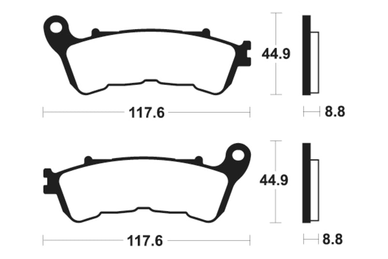 Tecnium Street Performance Sinterned Metal Brake Pachots - MR328 1023076