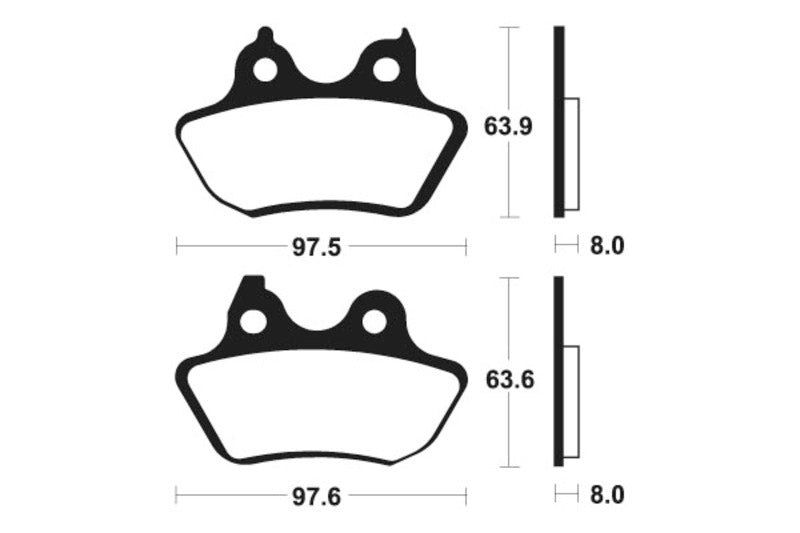 Tecnium Street Performance Sinterned Metal Brake Pachots - MR346 1023080