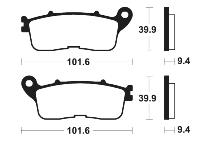 Tecnium Street Performance Sinterned Metal Brake Pachots - MR392 1023086