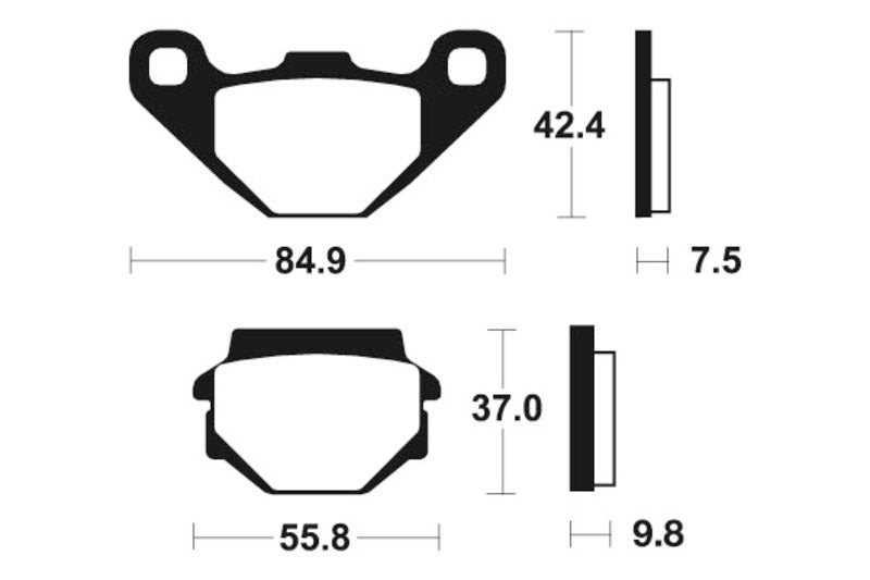 Tecnium Street Performance Sinterned Metal Brake Pachots - MR46 1023093