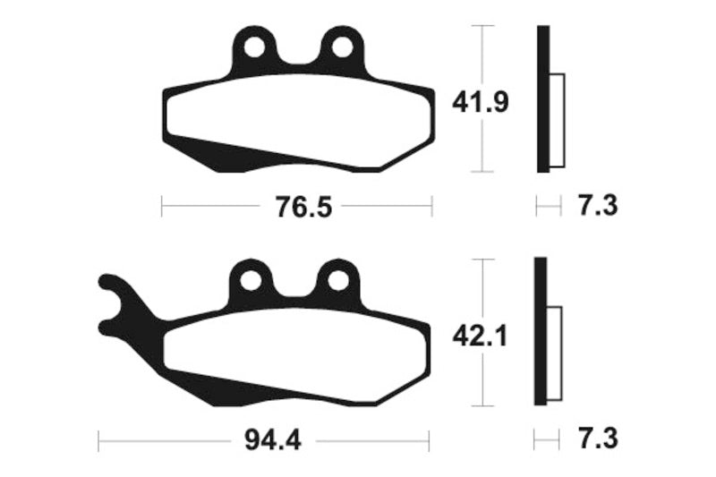 Tecnium Maxi Scooter Sinterned Metal Brake Pachots - MSS189 1023185