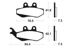 Tecnium Maxi Scooter Sinterned Metal Brake Pachots - MSS189 1023185