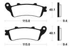 Tecnium Maxi Scooter Sinterned Metal Brake Pachots - MSS222 1023189