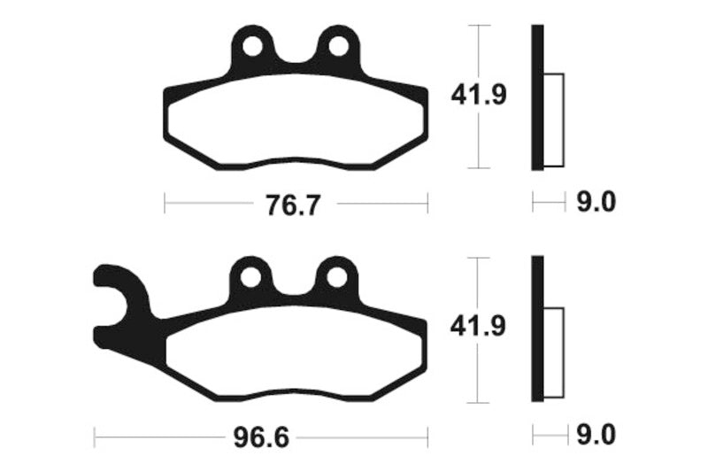 Tecnium Maxi Scooter Sinterned Metal Brake Pachots - MSS286 1023206