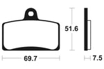 Tecnium Maxi Scooter Sinterned Metal Brake Pachots - MSS321 1023212