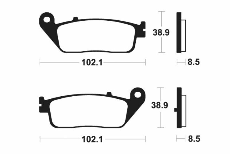 Tecnium Maxi Scooter Sinterned Metal Brake Pachots - MSS383 1023224