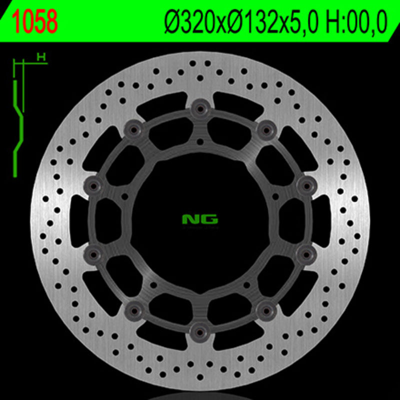 Ng Disco de freio Rodada 1058