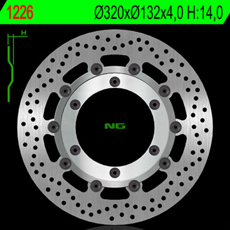 Ng Disco de freio Rodada 1226