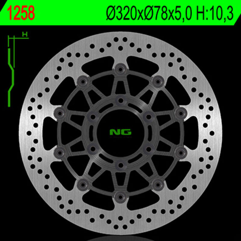 Ng Disco de freio Rodada 1258