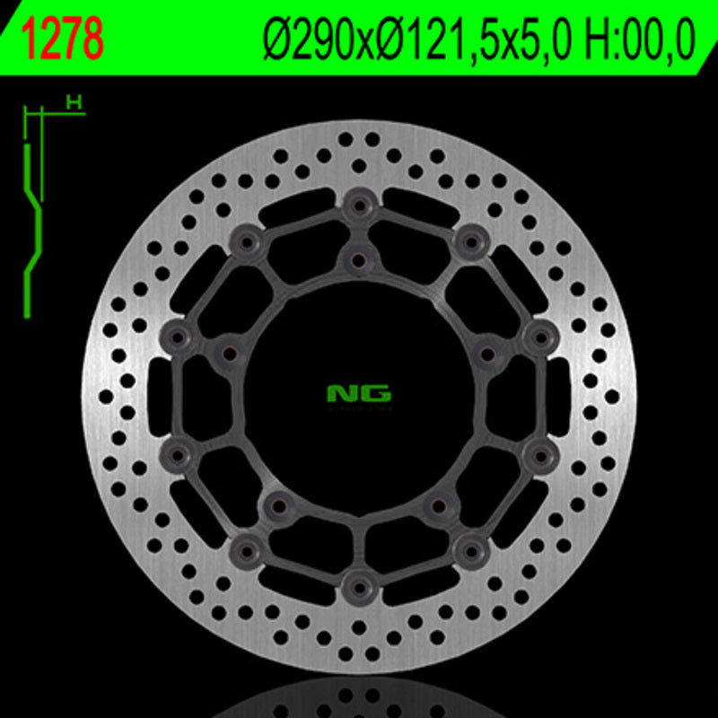 Ng brake disc round 1278