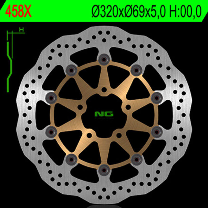 Onda de disco de freio ng 458x