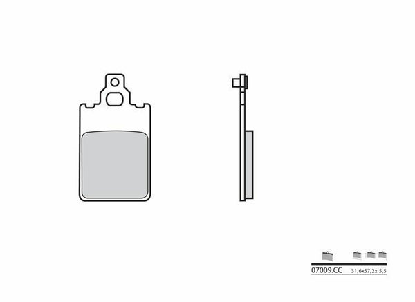 Brembo Scooter Carbon Ceramic Breai Pachots - 07009 07009