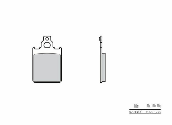 Brembo Scooter Carbon Ceramic Breai Pachots - 07013 07013