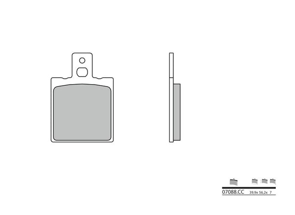 Brembo Scooter Carbon Ceramic Breai Pachots - 07088cc 07088