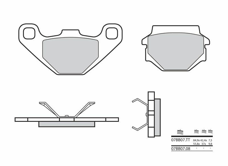 BREMBO Street Carbon Ceramic Brake pads - 07BB0708 07BB0708