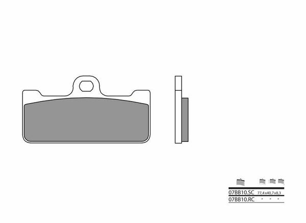 Brembo Concorrência Cerâmica de Cerâmica de Carbono - 07BB10RC 07BB10RC