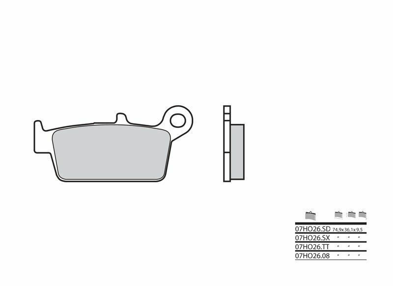 BREMBO Off-Road Sintered Metal Brake pads - 07HO26SX 07HO26SX