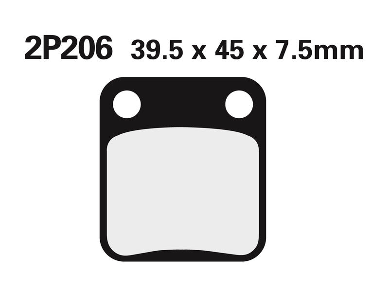 Pastilhas de travão semi-metálicas NISSIN Off-Road - 2P-206GS 2P-206GS 