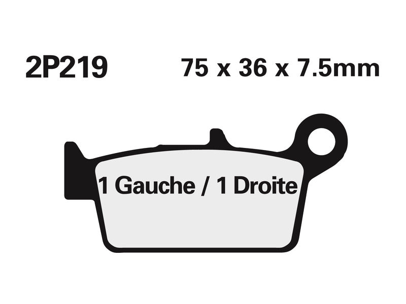 NISSIN Street /Off-Road Sintered Metal Brake pads - 2P-219ST-MX 2P-219ST-MX