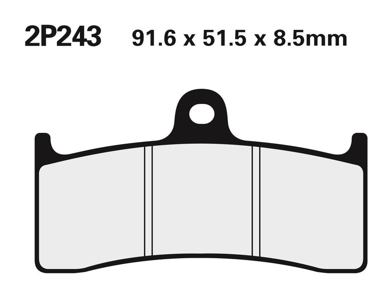 Pastilhas de travão de metal sinterizado NISSIN Street /Off-Road - 2P-243ST 2P-243ST 