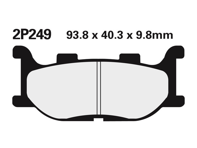 Pastilhas de travão de metal sinterizado NISSIN Street / Off-Road - 2P-249ST 2P-249ST 