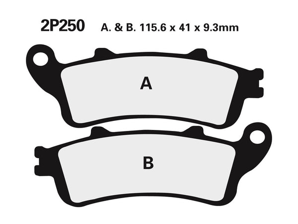 Nissin Street /Off-Road Sinterned Metal Brake Pachots-250ST-F3 2P-250ST-F3