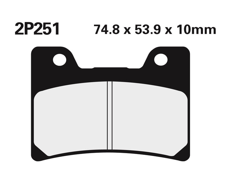 NISSIN utcai fékbetétek félig fémes - 2P-251NS 2P-251NS 